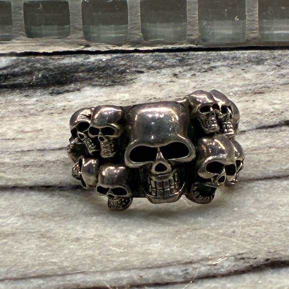 Chrome Hearts Sterling Silver Skull Ring